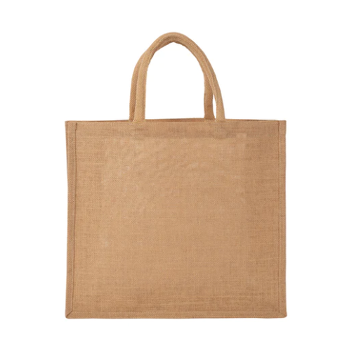 Jute UK Carry Bag Natural Luxury-laminated with Corn Starch